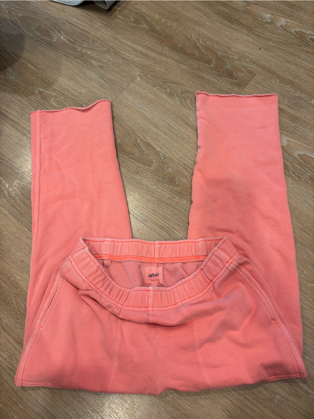 aerie Coral Pink Straight-Leg Sweatpants